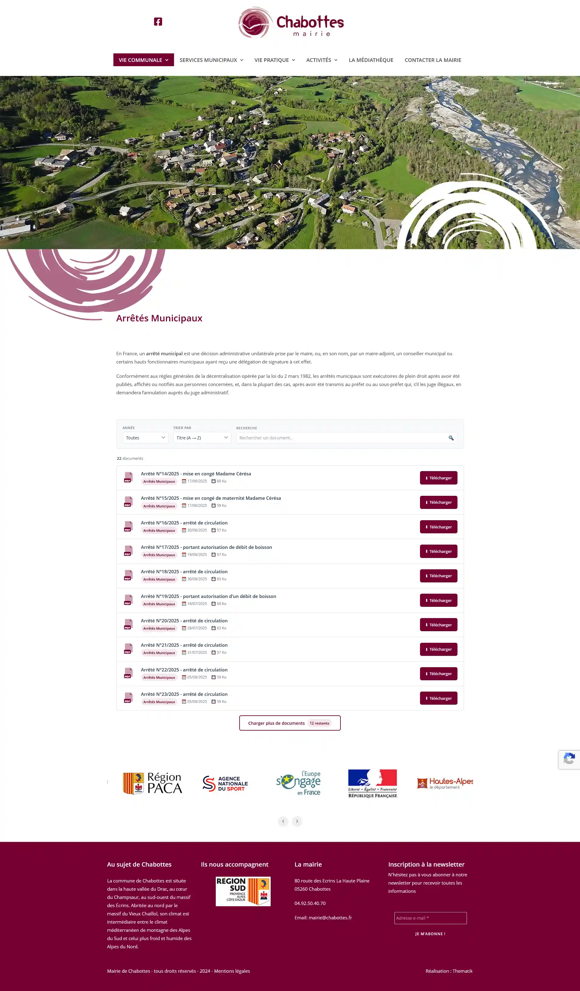 Plugin documents Chabottes